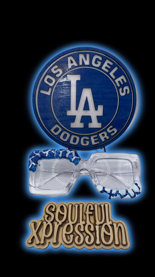 Bleed Blue” – Los Angeles Dodgers Inspired Hand-Painted Glasses | Soulful Xpression Exclusive
