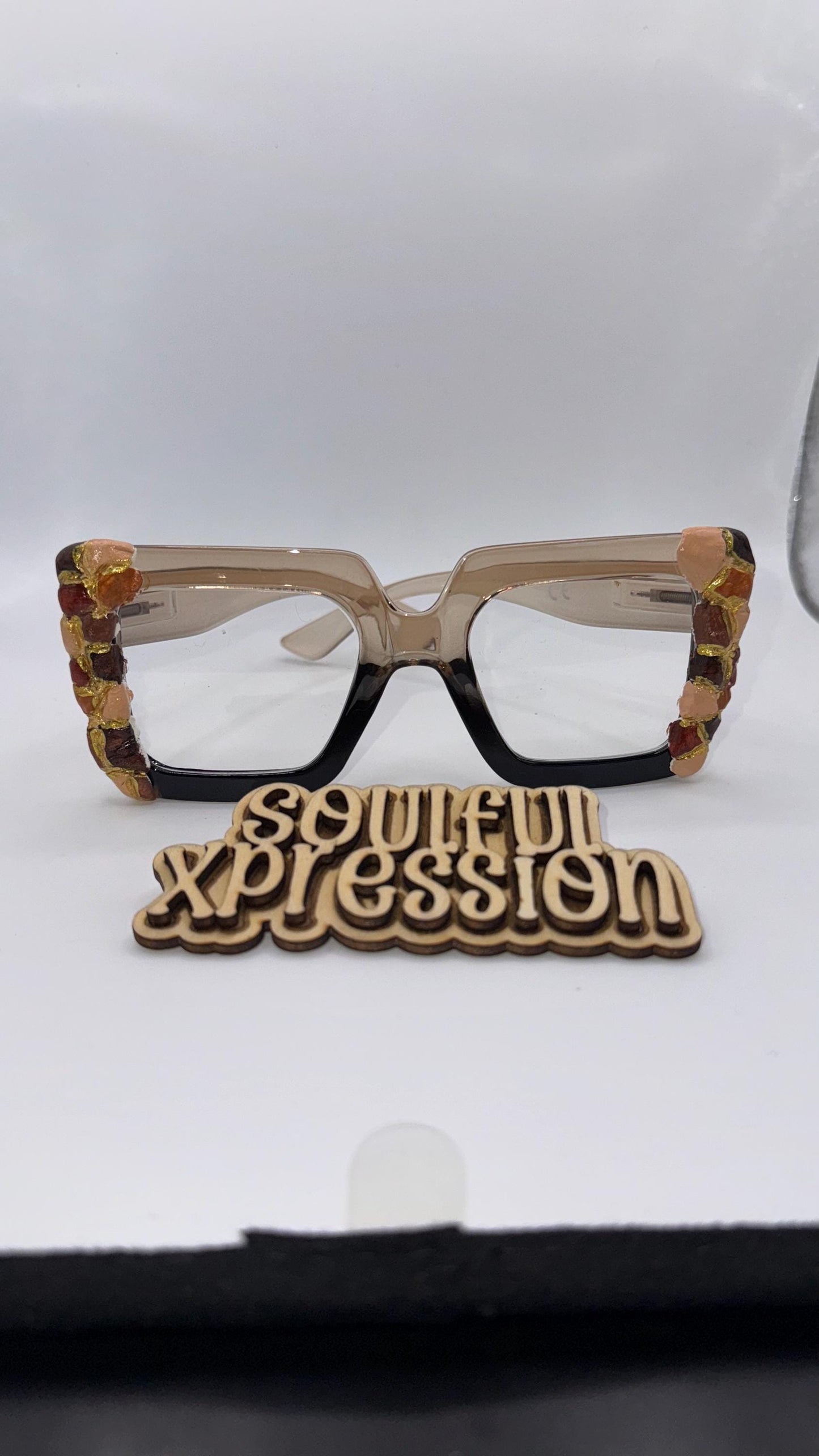 Melanin Flow” – 3D Hand-Sculpted Gradient Glasses | Limited Edition by Soulful Xpression