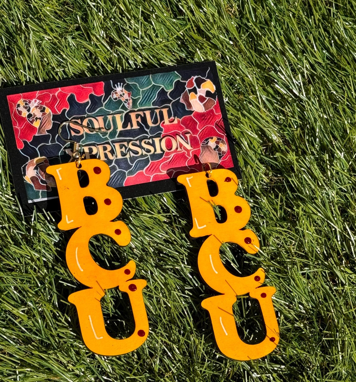 Hand-Painted Bethune Cookman Earrings Show Your Wildcat Spirit with Unique BCU & BCC Designs b