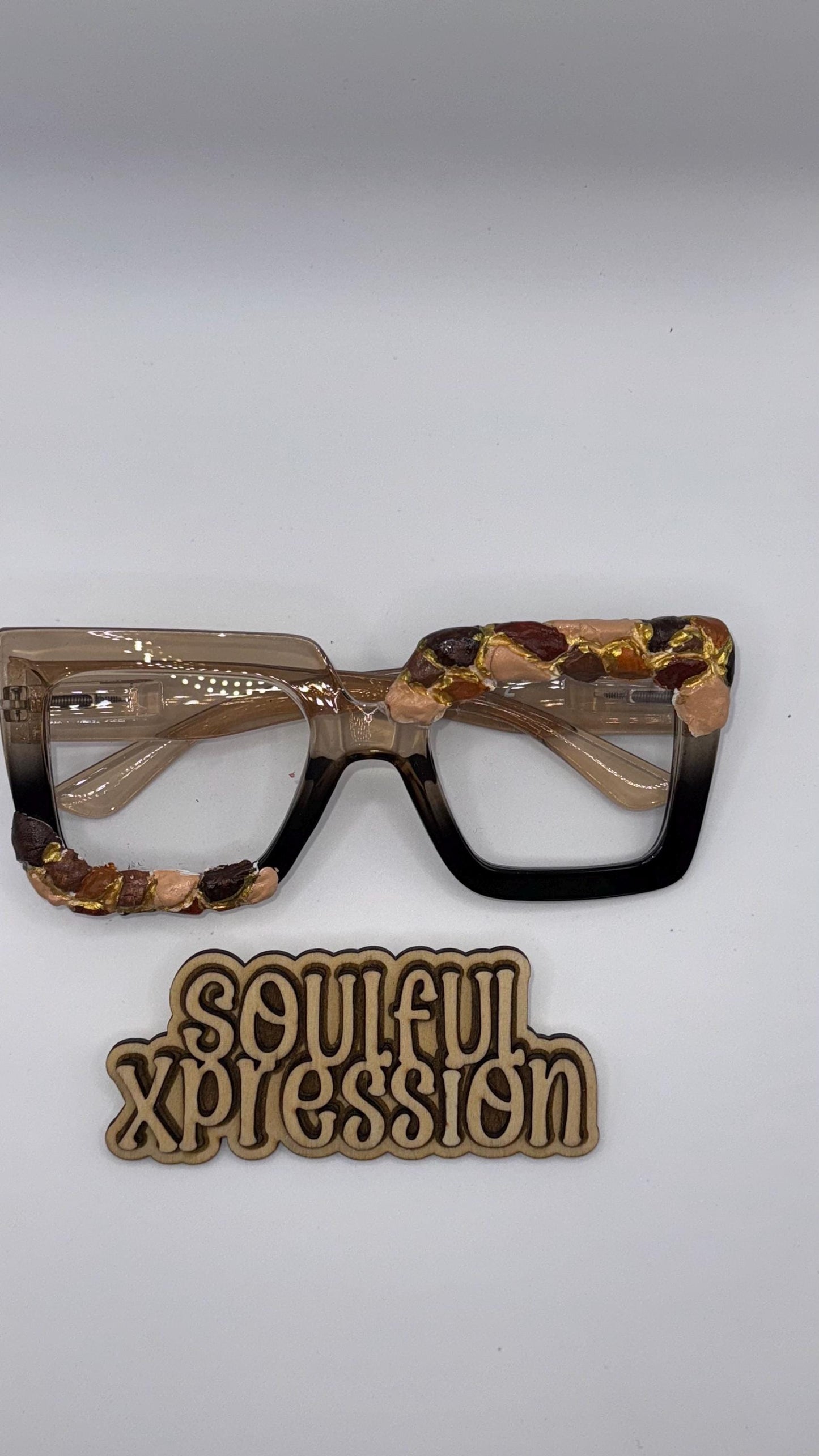 Melanin Flow” – 3D Hand-Sculpted Gradient Glasses | Limited Edition by Soulful Xpression
